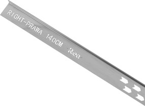 Lejtéskialakító szegély épített zuhanyhoz 140cm Brush nickel