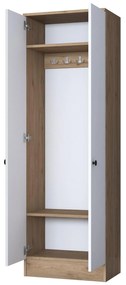 Ruhásszekrény Bivake 1 (fehér + dió) . 1093926