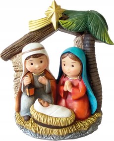 Aranyos Szent Család karácsonyi betlehem figura *gyerekeknek* 15cm magas