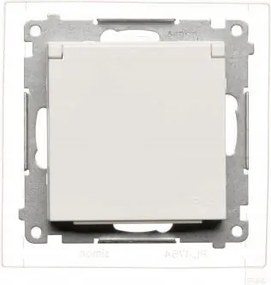 Szimpla földelt aljzat IP44 matt fehér Simon 55 TGZ1BCZ.01/111