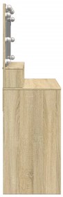 sonoma tölgy színű fésülködőasztal LED-del 80 x 41 x 134,5 cm