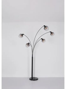 Globo 58228NBS - Állólámpa SEYMOUR 5xE27/40W/230V füstös