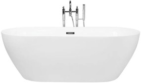 Fehér szabadon álló fürdőkád 150 x 75 cm CARRERA Beliani