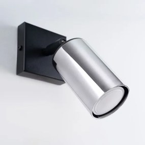 Sollux SL.1366 - Fali spotlámpa WINX 1xGU10/10W/230V fekete/króm