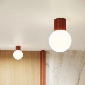 Narancssárga mennyezeti lámpa üveg búrával ø 12 cm Orbital – Sollux