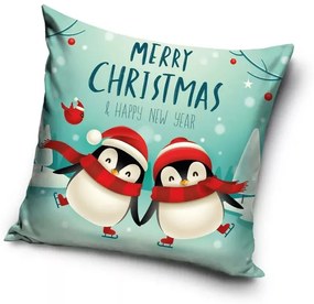 Karácsony Penguins párnahuzat 40x40 cm