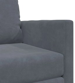 vidaXL Egyszemélyes Átalakítható Padló Kanapé Bársonyos 74x77x81 cm Sötétszürke