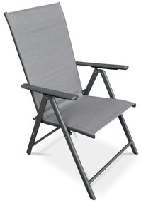 Autronic Kerti szék, fém, textil, szürke, AZC-S1116 SZÜRKE