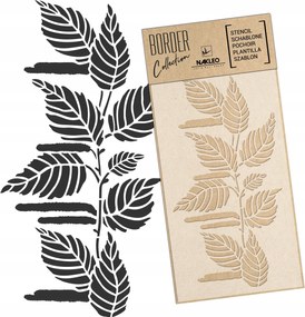 Festősablon Bordiura Többször felhasználható 45x95cm Levelek Nyírfa Ág Border