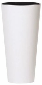 TUBUS SLIM virágtartó 30 cm betéttel, fehérmatt, 30 cm