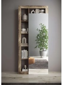 LENOR gardróbszekrény 91x209 cm fehér/barna