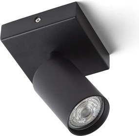 RENDL DUDE SQ přisazená černá 230V LED GU10 9W