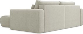 Bézs kinyitható-tárolóhelyes sarokkanapé (jobb oldali-heverő résszel) Kapua – Makamii