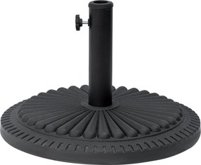 Outsunny 14 kg-os Napernyő Állvány, Kerek Napernyő Tartó, Nehéz Napernyő Súly 35-48mm Átmérőjű Rúdhoz, Balkonra, Teraszra, Kertbe, Fekete | Aosom