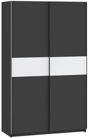 BERNO 120 cm. Gardróbszekrény Antracit/Fehér Színben
