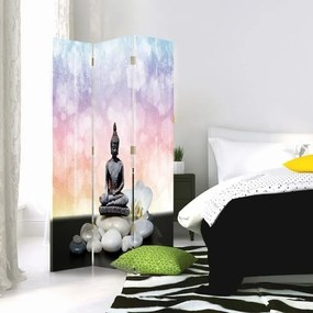 Gario Paraván Buddha figura és kövek Méret: 110 x 170 cm, Kivitelezés: Klasszikus paraván