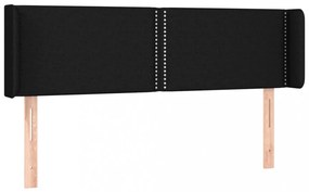 fekete szövet LED-es fejtámla 147 x 16 x 78/88 cm