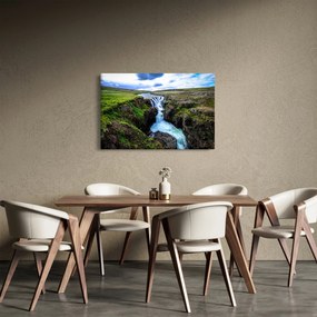 Egy kép a vízesésről a sziklák között (90x60 cm)