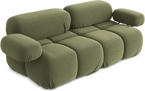 Világoszöld bársony moduláris kanapé 190 cm Lokua – Makamii