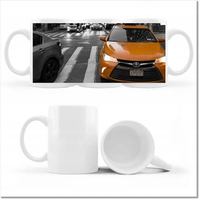 Nyomott mintás bögre Sárga taxi Taxi