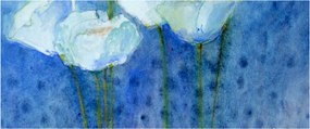 Kép - fehér tulipán (120x50 cm)