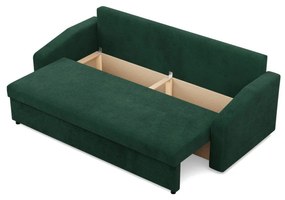 Zeus kanapéágy, kordbársony, hab töltet, döntött kartámasz, zöld