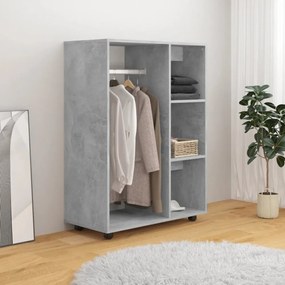betonszürke szerelt fa ruhásszekrény 80 x 40 x 110 cm