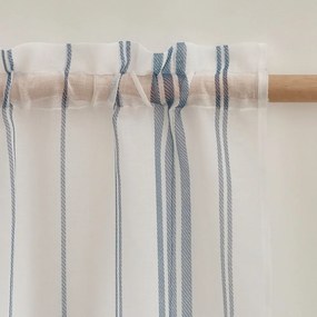 Fehér voile fényáteresztő függöny 140x137 cm Harbour Stripe – Catherine Lansfield