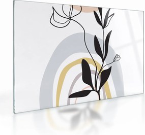 Üveg kép - Virágok vázában N⁰1 (70x50 cm)