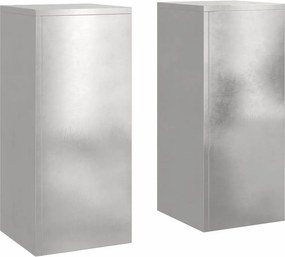 vidaXL Növényállvány 2 pcs Ezüst 24 x 24 x 55 cm Rozsdamentes acél
