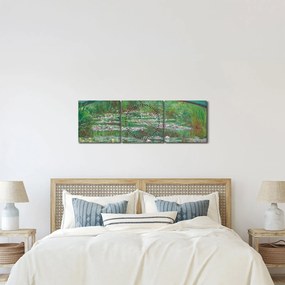 Kép - Claude Monet, The Japanese Footbridge, reprodukciók (órával) (90x30 cm)