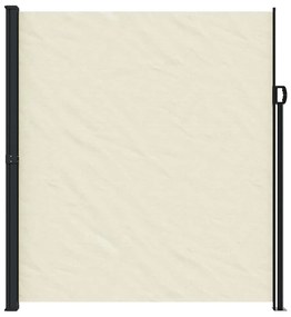 krémszínű behúzható oldalsó napellenző 220 x 600 cm