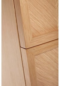 Natúr színű tölgyfa éjjeliszekrény Herringbone – Hübsch