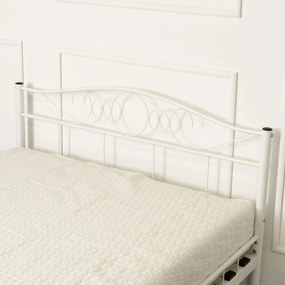 Fém ágy 120 cm Granjeros (fehér) (ágyráccsal). Akció -21%. 1119128