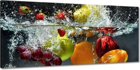 Vászonkép 150x70 Gyümölcsök a vízbe esve