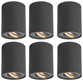 6 db-os szett okos sötétszürke spotlámpával, beleértve a Wi-Fi GU10-et - Rondoo up