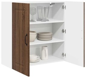 Fali konyhaszekrény ajtóval Barna Tölgy 80 x 31 x 80 cm Faanyag