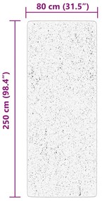 HUARTE púderszínű rövid szálú puha és mosható szőnyeg 80x250 cm