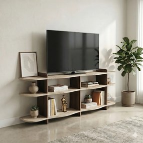 Flusso - Travertine, Walnut