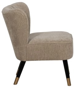 Bézs zsenília fotel Glam – Ixia