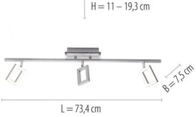 Paul Neuhaus 6959-55 - LED Spotlámpa INIGO 3xLED/4,2W/230V