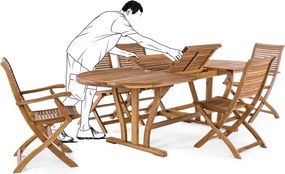 Natúr színű tömörfa kerti szék Noemi – Bizzotto