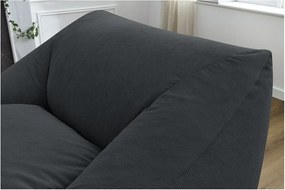 Sötétszürke kordbársony babzsákfotel Lilibet – Bobochic Paris