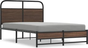 vidaXL ágykeret matrac nélkül 120x200 cm barna tölgyfa műfa