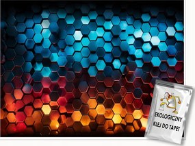 Ifjúsági Fotótapéta Hexagonok 3D Fiú Fali Tapéta 200x140