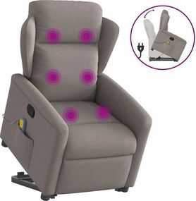 vidaXL tópszínű szövet dönthető masszázs- és állófotel