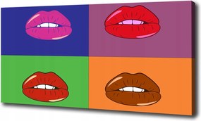 Vászonkép Színes ajkak 100x70 cm