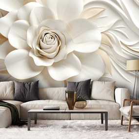 Gario Fotótapéta Gyönyörű fehér rózsa Anyag: Vlies, Méret: 400 x 280 cm