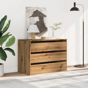 kézműves tölgy szerelt fa fiókos sarokszekrény 80 x 41 x 58 cm