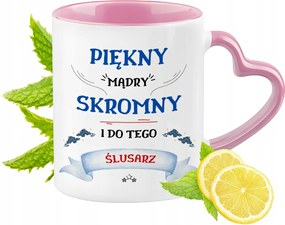 Lakatos bögre Rózsaszín, szív alakú füllel Kávé ajándék